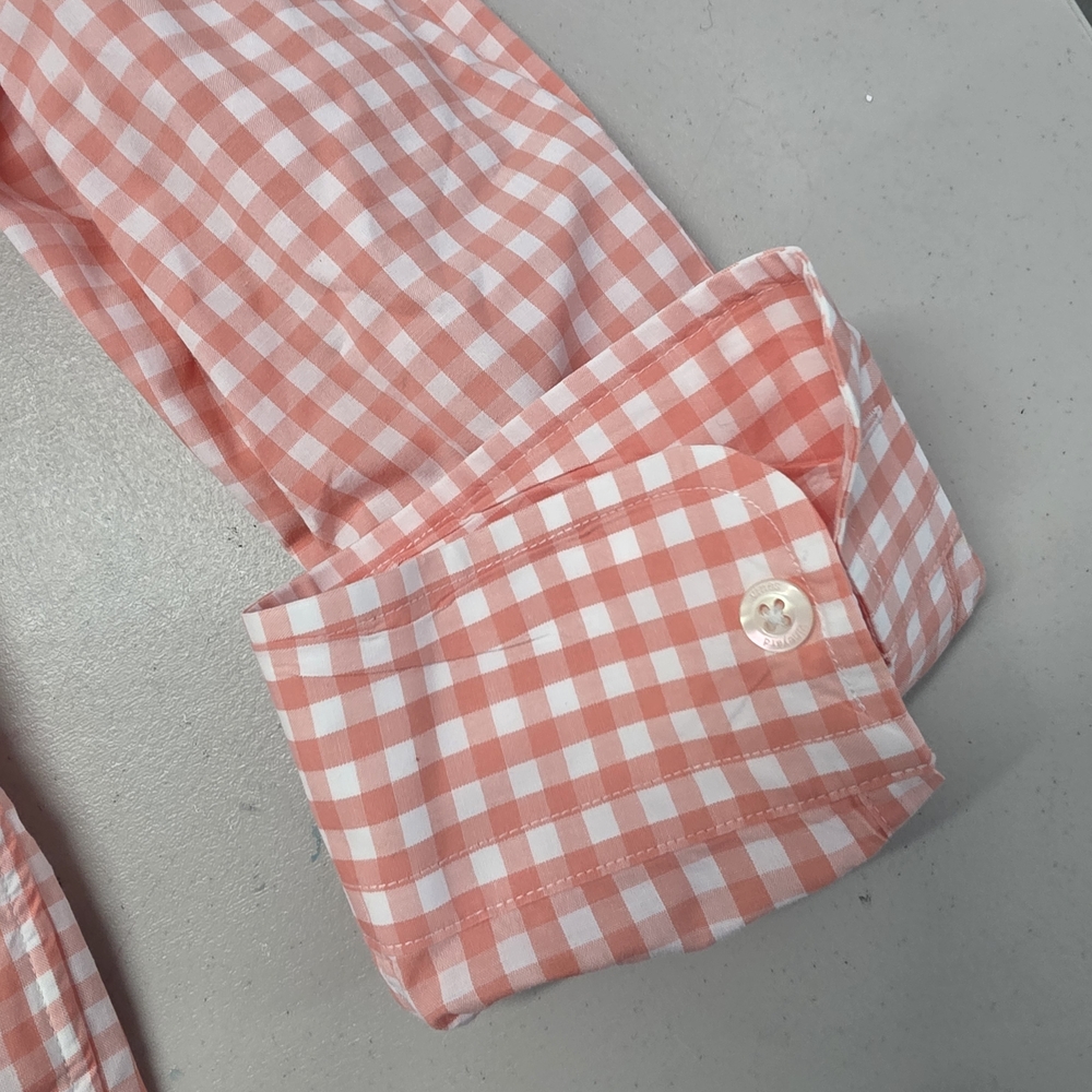 Vineyard Vines Salmon Pink Gingham Dress Shirt - Picture 3 of 7
